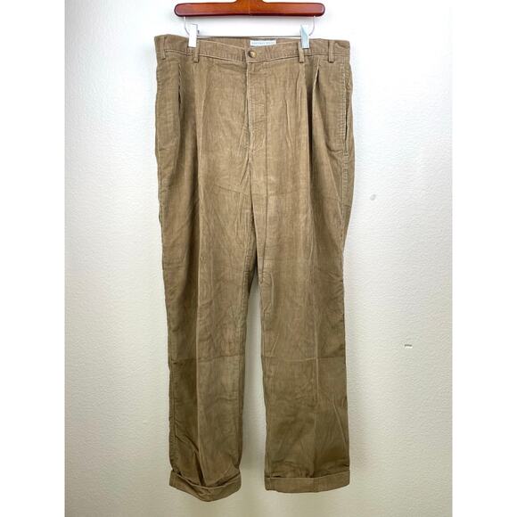 Vintage Geoffrey Beene Womens Pants Sz 36x30 Corduroy Brown Indie Grunge Boho - Picture 1 of 12